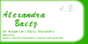 alexandra baitz business card